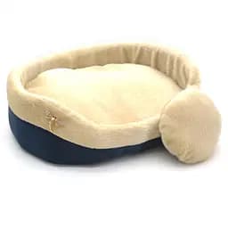 Лежак для собак та котів Zoo-hunt Хутро синє №1 320х430х125 мм