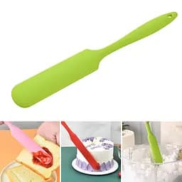Шпатель кондитерский силиконовый лопатка кондитерская для торта 24 см, Kitchen Master Салатовый 87105