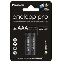Акумулятор Panasonic AAA Eneloop 930mAh Pro NI-MH * 2 (BK-4HCDE/2CP)