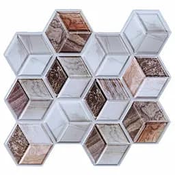 Декоративна плитка Sticker Wall ПВХ на самоклейці 3D 275х285х4мм Куби СПП-506 SW-00001135
