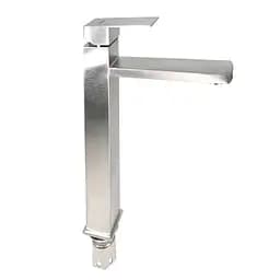 Смеситель для умывальника высокий гусак гайка Ø35 Frap 1/10 F10802-2 Нержавеющая сталь