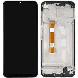 Дисплей Realme C25Y чорний, з рамкою