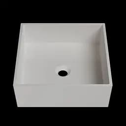 Раковина матова накладна Amidicon Ring 40 400x400 з литого каменю RING_40_MAT, Білий матовий