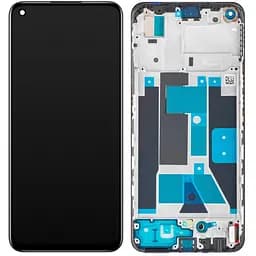 Дисплей Realme 9 4G чорний, Amoled, оригінал PRC, з рамкою