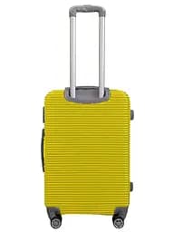 Валіза дорожня середня M Carbon 0508 пластикова Жовтий - мініатюра 3