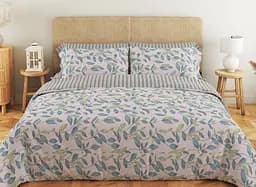 Комплект постельного белья ТЕП Soft dreams Spring Basil двуспальный серый с синим (2-03858_25844)