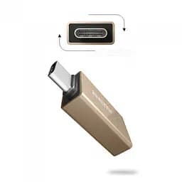 Адаптер Type C-USB 3.0 Remax RA-Otg1 Otg золотий - мініатюра 2