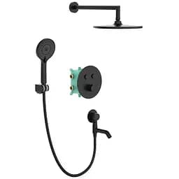 Душова система прихованого монтажу з термостатом Koer KB-67012-05 KR4729, Чорний матовий