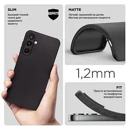 Чехол-накладка для смартфона Samsung Galaxy M16 5G, противоударный, силиконовый, термополиуретановый (ТПУ), с защитой камеры и корпуса, черный, защита всего корпуса, ArmorStandart (ARM83188) - мініатюра 3