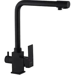 Смеситель для кухни с подключением к фильтру Kroner KRP Edelstahl Kubus - SCH03810 CV027939 Черный матовый