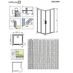 Душові двері Radaway Idea Black KDD 90x200,5 скло прозоре, права (387060-54-01R) - мініатюра 3