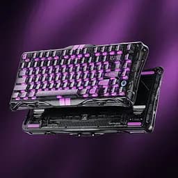 Клавіатура GravaStar Mercury K1 Lite 80keys BSUN Grey BT/WL/USB Transparent Black (GSV75LITE_XTAL_BLK) - мініатюра 10