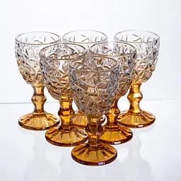 Набір чарок на ніжці 6 штук 50 мл для горілки наливки подарункові чарки скляні Yiwu HP-19-194