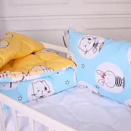 Набір антиалергенний MirSon зима Kids Time 20-0044 Cats and bunnies 140x205 см EcoSilk: ковдра з подушкою (2200009666452) - мініатюра 3