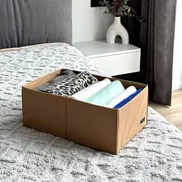 Кофр  ORGANIZE  для вертикального зберігання одягу з розділом 40*25*16 см (беж)