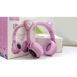 Навушники з вушками Hoco W27 Cheerful Cat Ear бездротове підсвічування 6931474718464 - мініатюра 4