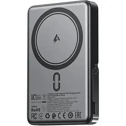 Зовнішній акумулятор Acefast M17 PD20W/22.5W magnetic fast charging power bank with built-in stand 10000mAh Black (6974316284000)