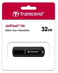 Накопичувач 32GB USB 3.1 Type-A JetFlash 700 Чорний Transcend teh0013380 - мініатюра 4