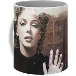 Кружка GeekLand Marilyn Monroe Мерилин Монро капли дождя на стекле ММ 01.02 330 мл белая