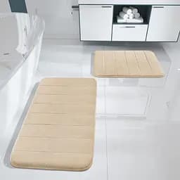Набір 2 килимки для ванної Aquarius з ефектом пам'яті 50х80 см, 40х60 см Бежевий у смужку