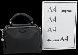 Жіноча шкіряна сумка крос-боді Borsacomoda Чорна - мініатюра 10