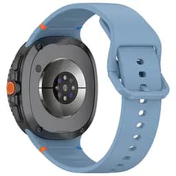 Силіконовий ремінець на смарт годинник Samsung Galaxy Watch 8 40mm/8 Classic 46mm/8 44mm, Silicone, light blue, зі зручною застібкою, на фітнес браслет, ArmorStandart (ARM86873) - мініатюра 2