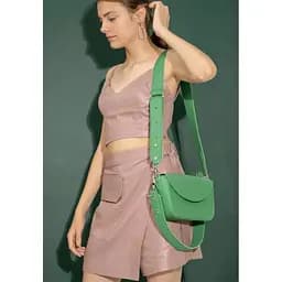 Жіноча шкіряна сумка Molly яскраво-зелена