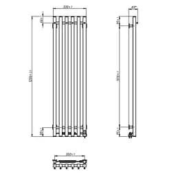 Електрична рушникосушка Navin Levante 330x1200 Sensor ліва, чорний муар 10-012033-4860, Чорний матовий, Ліве, Електронний - мініатюра 7