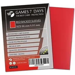 Аксессуар Games 7 Days Протекторы для карт Games7Days 66 х 91 мм MTG, 80 шт. Red PREMIUM (GSD-RD6691)