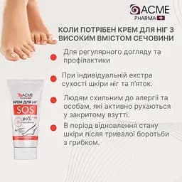 Крем для ніг Acme Pharma SOS 4 в 1, із вмістом сечовини 20 %, 90 мл - мініатюра 4