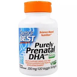DHA (докозагексаєнова кислота) для вагітних Doctor's Best 200 мг 120 желатинових капсул