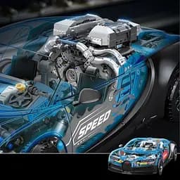 Конструктор Mould King Mking Двигун і коробка передач BGT Supercar W16 (10201) [161094] - мініатюра 8