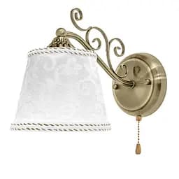 Бра Brille BKL-488W/1 E14 AB настенное накладные в спальню классическое с абажуром