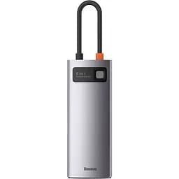 USB-хаб Baseus Metal Gleam Series 6-in-1 Multifunctional Type-C Hub Docking Station Space Gray (CAHUB-CW0G) [75252] - мініатюра 2
