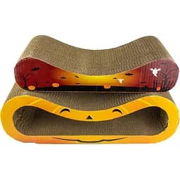 Дряпка-іграшка для котів Agility з гофрокартону нескінченний Гелловін 67х25х23 см 