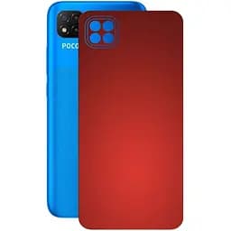 Защитная пленка StatusSKIN для Xiaomi Poco C3 Корпус Винил красный, матовый