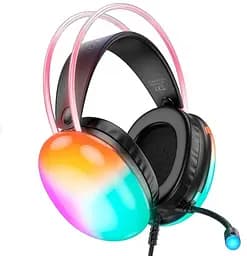 Навушники Hoco W109 Plus Rich USB7.1 channel gaming headphones чорні - мініатюра 2