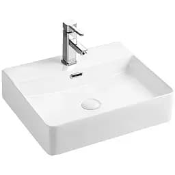 Умивальник накладний керамічний Mixxus Premium Quadro-0201 з переливом 500x420x120 мм MP6478, Білий