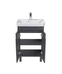 Тумба Мойдодир Simple Graphite 55-U з умивальником River 55 графітова універсальна Графіт - мініатюра 6