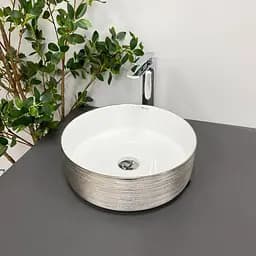 Умывальник VBI Prato silver white накладной VBI-011407, Хром