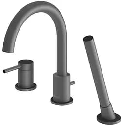 Смеситель на борт ванны Kohlman Axel graphite QB241AG Графит