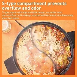 Двосекційна каструля Xiaomi ZHIWUZHU Mandarin duck pot (Mijia induction cooker special) (ZGYY001ACM) - мініатюра 4