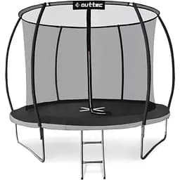 Батут Outtec Premium 12ft с внутренней сеткой 374 см черно-серый