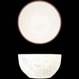 Чаша для салата керамическая Well Done 14 см белая мраморная (WD-5011W)