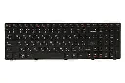 Клавiатура для ноутбука IBM/LENOVO G570, G575 чорний, чорний фрейм