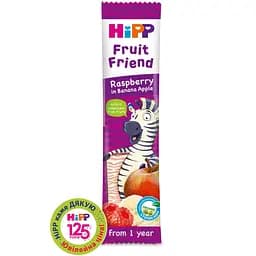 Органічний фруктово-злаковий батончик HiPP Малина-Банан-Яблуко 23 г