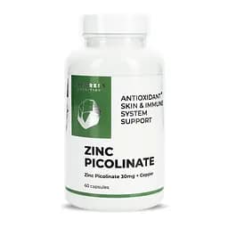Цинк піколінат Progress Nutrition Zinc Picolinate 30 mg + Copper, 60 капсул для підтримки імунної системи