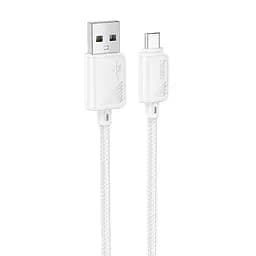 Дата кабель Hoco X113 Beneficio USB to MicroUSB (1m) White