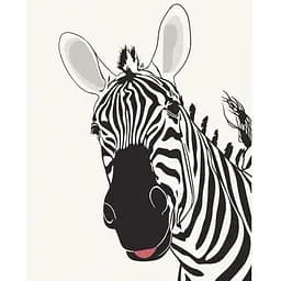 Картина за номерами ArtCraft Смішна зебра 11648-AC 40х50 см