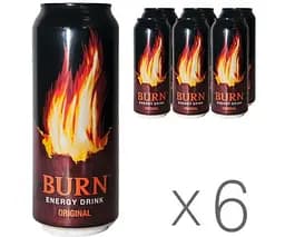 Burn Original, Упаковка 6 шт. по 0,5 л, Напій енергетичний Берн Ориджинал - мініатюра 2